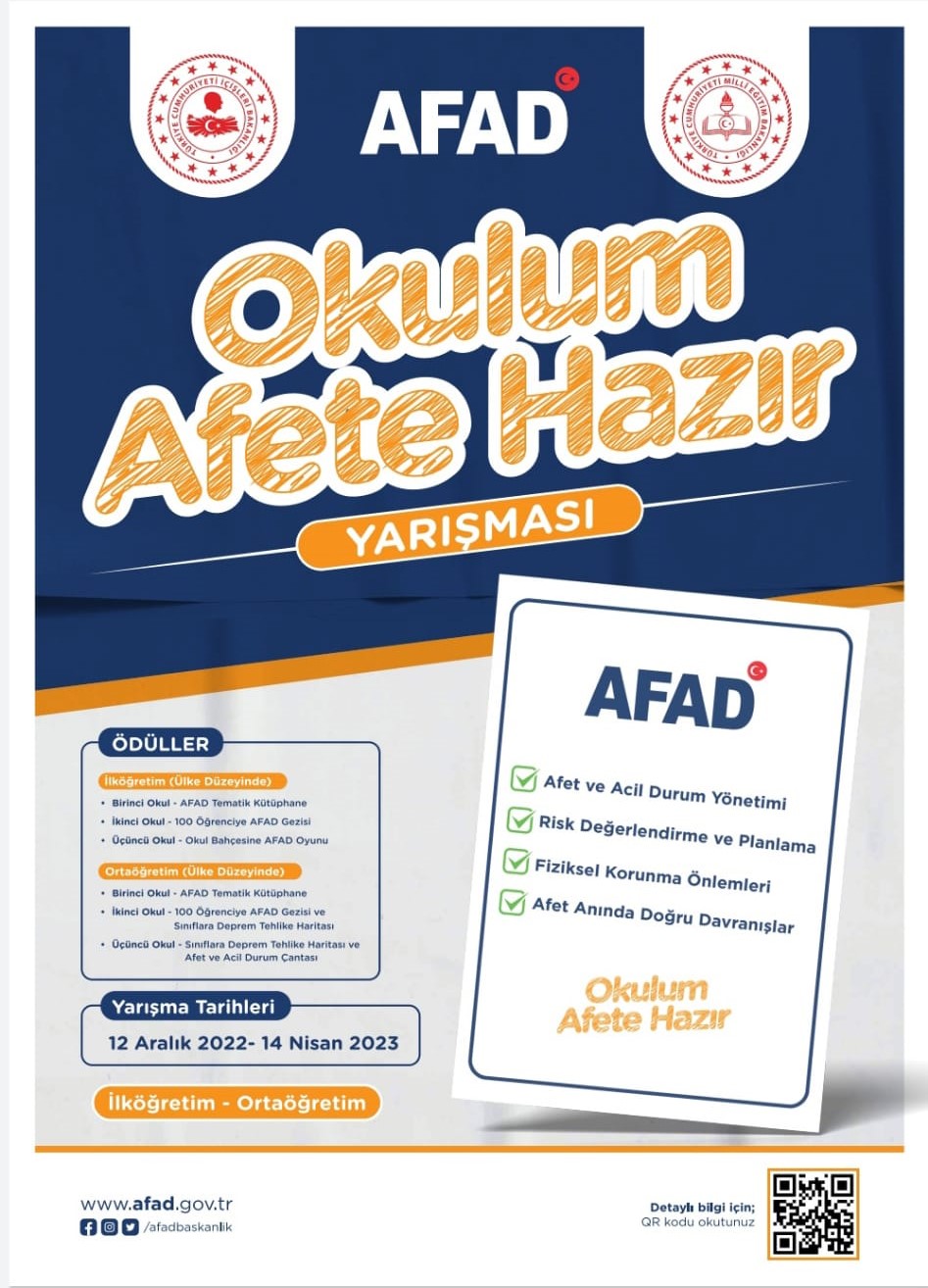 Okulum Afete Hazır Yarışması 